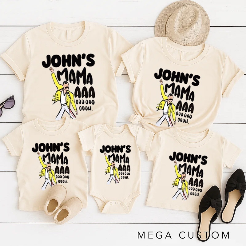 Personalized Funny Mom Meme Shirt Customized Name Music Lover Gift Unisex Lyrics Design Classic T-shirt for Fans Mom Dad Kids Birthday Mother's Day