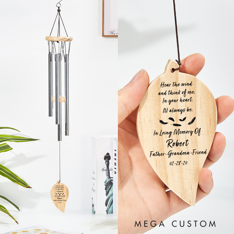 Personalized Wind Chimes for Loss of Loved One Memorial Tribute in Loving Memory of  Wind Chime Remembrance Wind Chime