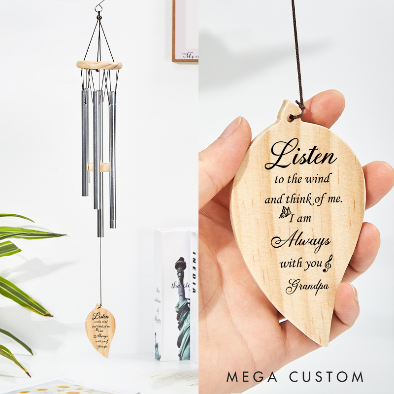 Personalized Wind Chimes for Outside Memorial Wind Chimes for Loss of Loved One Bereavement and Condolence Gift