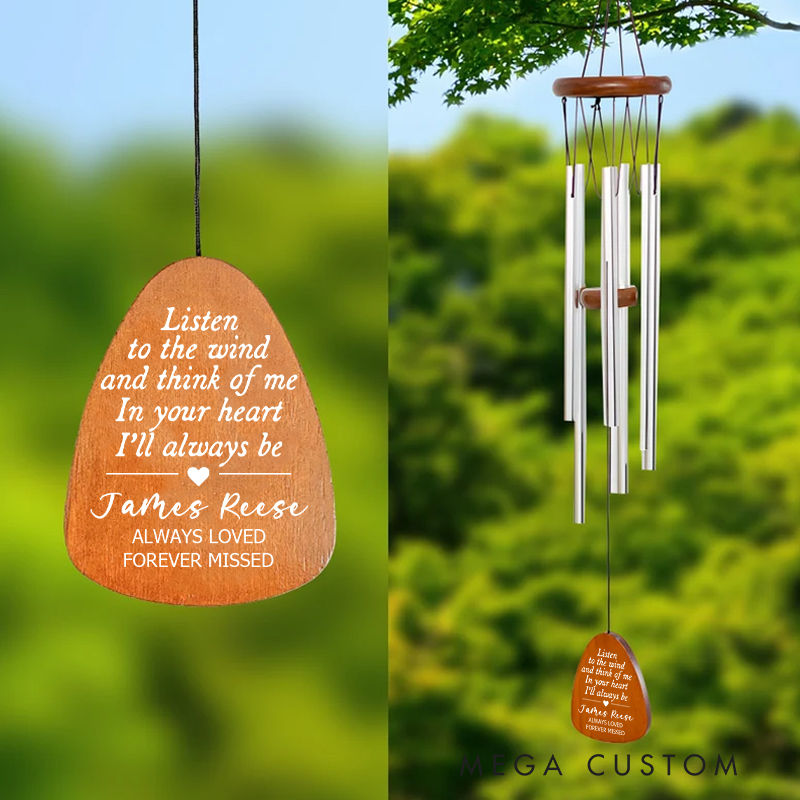 Personalized Wind Chimes for Outside Memorial Wind Chimes for Loss of Loved One Deep Tone Soothing Bereavement and Condolence Gift