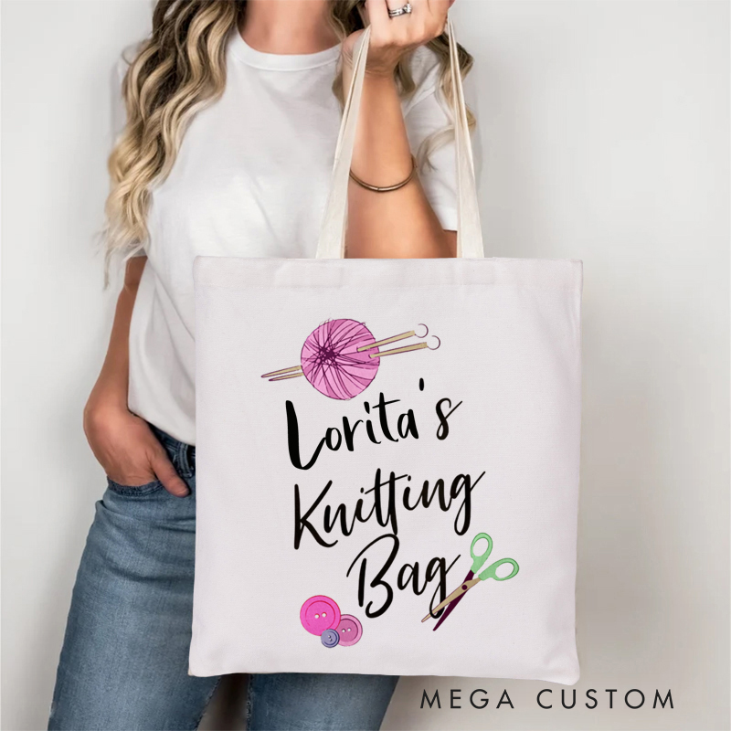 Personalized Crochet Lover Tote Bag Perfect Gift for a Crafty Lover Knitting Lover Gift
