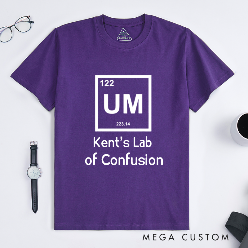 Personalized UM The Element Of Confusion Science Geek T-Shirt Science Chemistry Physics Lover Shirt Gift for Geek Nerd