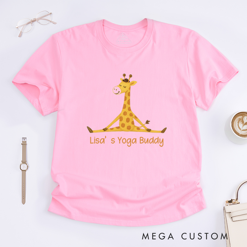 Personalized Mini Yogi T-Shirt Meditation T-Shirt Yoga Gift Mindful T-Shirt Yogi Mom T-Shirt Giraffe T-Shirt