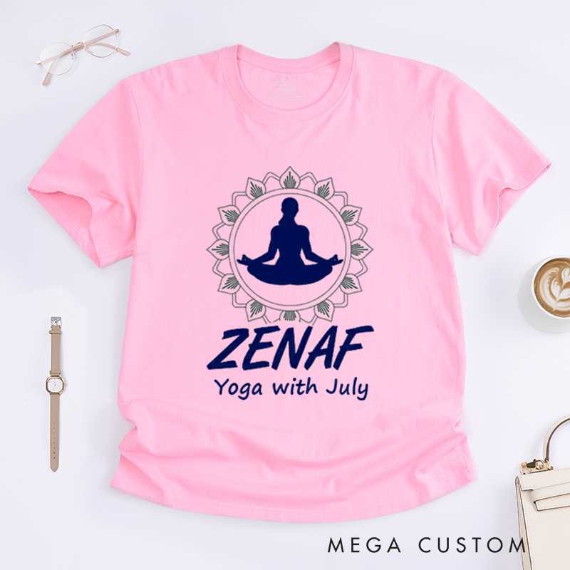 Personalized You Zen AF T-Shirt Mandala Yoga Lover T-Shirt Yoga Pose T-Shirt Meditating Gift T-Shirt