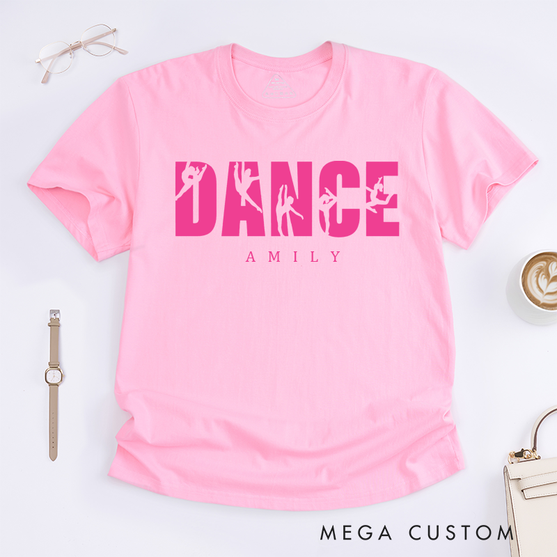 Personalized Dance Team Classic T-Shirts Custom Name Design Inspired by Dance Culture Unique Gift For Dance Enthusiasts Apparel for Women