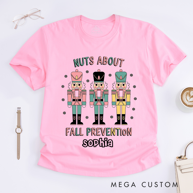 Personalized Nuts About Fall Prevention Ballet Classic T-Shirts Custom Name Gift Unisex Unique Festive Family Matching Outfits