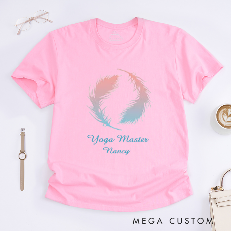 Personalized Yoga Girl T-Shirt Meditation T-shirt Custom Yoga T-Shirt Yoga Class T-Shirt Yoga Gift Namaste T-Shirt