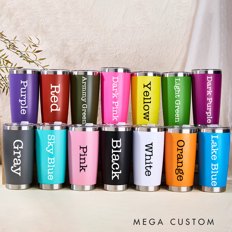 Personalized Name 20 oz Tumbler Laser Engraved Tumbler Stainless Steel Water Cup