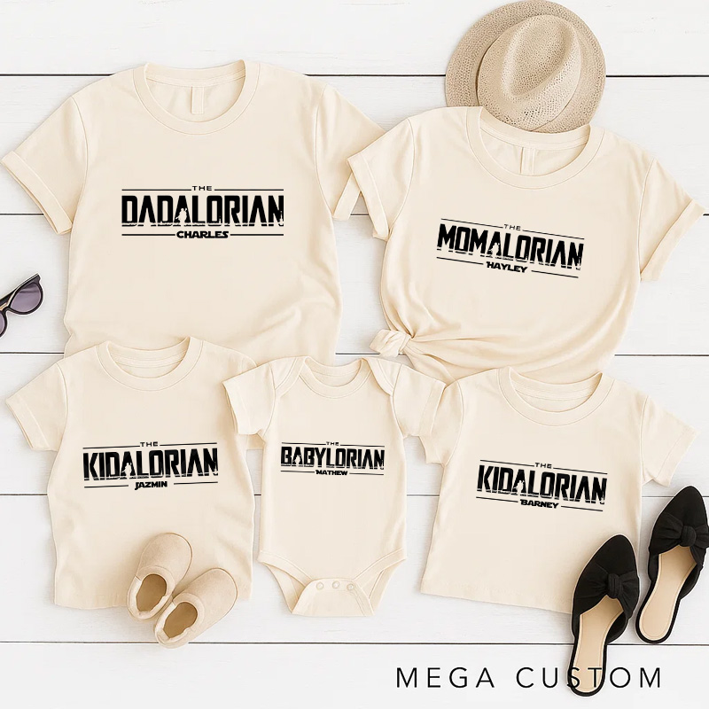 Personalized Momalorian Kidalorian Matching T-Shirts Family Legion Matching Tshirt for Movie Lovers Family Party