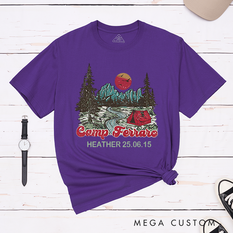 Personalized Vintage Camp Shirts T-Shirt Wild in The Woods Tees Gift for Outdoors Travel Lover