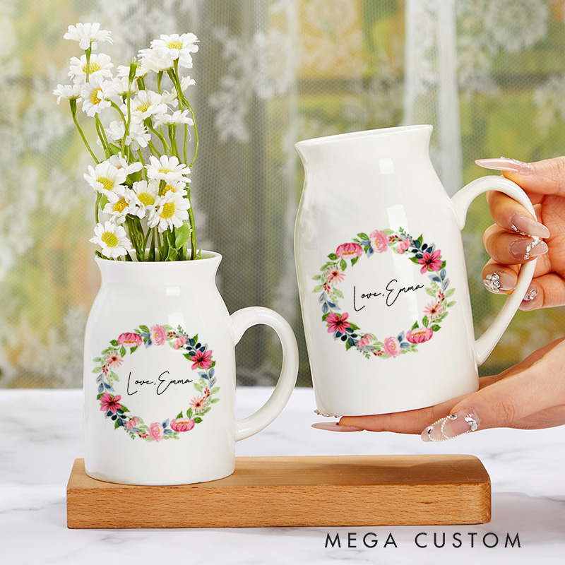 Personalised Flower Vase Mothers Day Gift Mothers Day Vase Gift for Mum