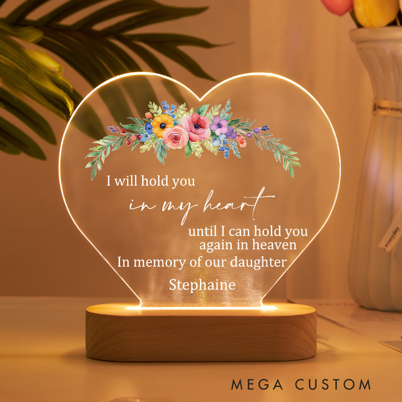 Personalized Memorial Table Plaque Memory Plaques for Loved Ones Lost in Loving Memory Sign Loss of Daughter Condolence Gift