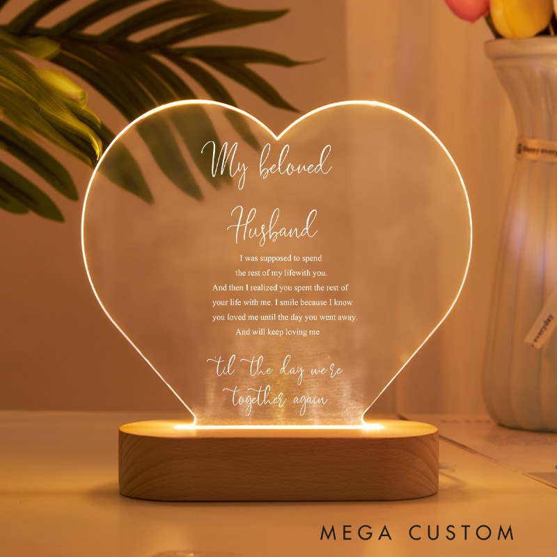 Personalized Memorial Table Sign for Loss of Husband Memorial Sign Bereavement Gift in Loving Memory Gifts Funeral Gifts for Loss of Husband