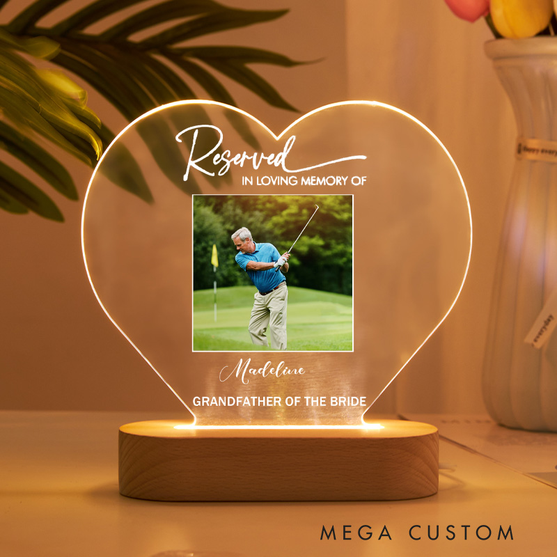 Personalized Reserved Memorial Sign Custom in Loving Memory Wedding Plaque Sympathy Gift Reserved Seat Sign Wedding Memorial Sign 