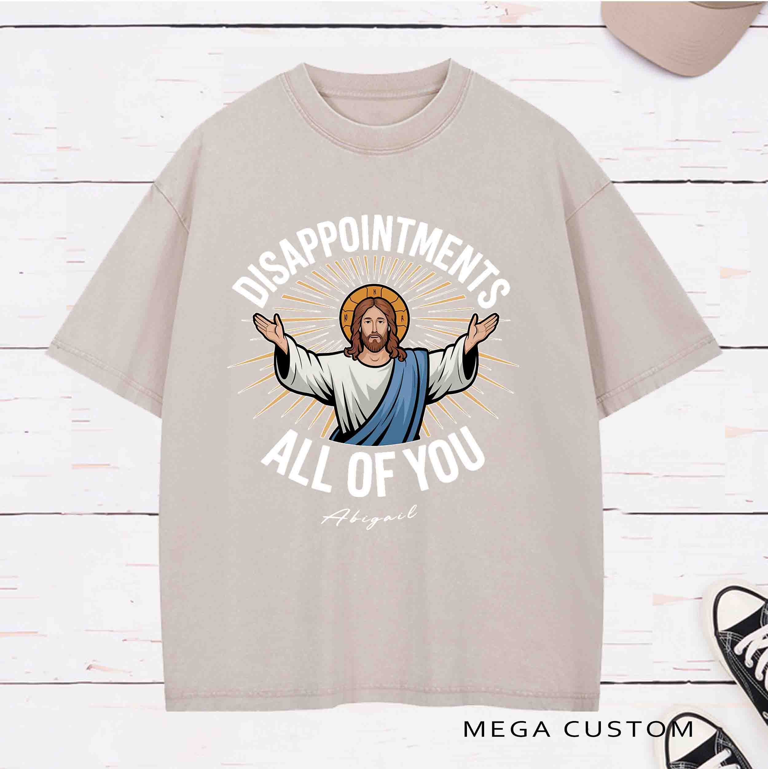 Personalized Character Disappointments All of You Washed T-Shirt with Name Easter Baptism Gift for Christian   
