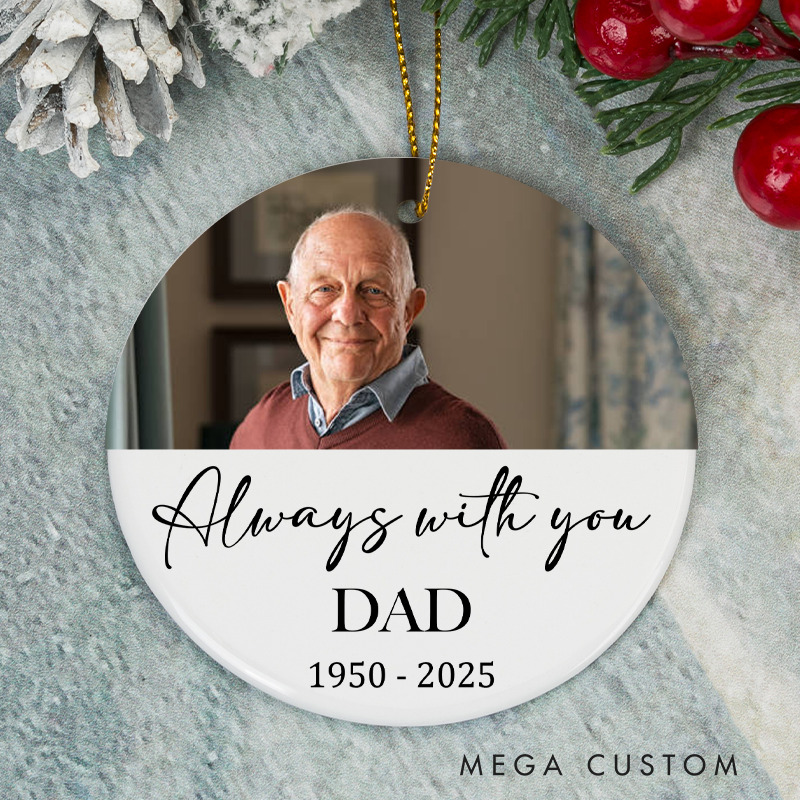 Personalized Loss of Loved One Ornament Custom Portrait From Photo Memorial Ornament Always With You Memorial Ornament Sympathy Gift