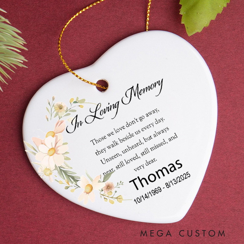 Personalized Memorial Christmas Ornament Custom in Loving Memory Gifts for  Loss of Loved One Lost But Never Forgotten Ornament Sympathy Gift