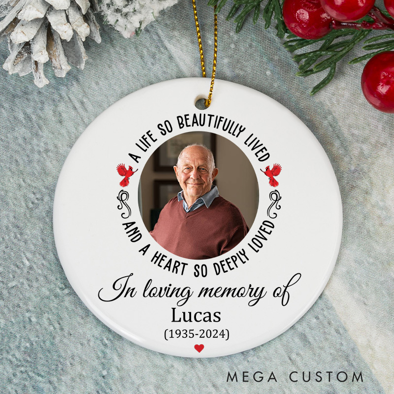 Personalized Photo Memorial Ornament Sympathy Bereavement Gift for Loss of Loved One I'm Always With You Ornament Keepsake