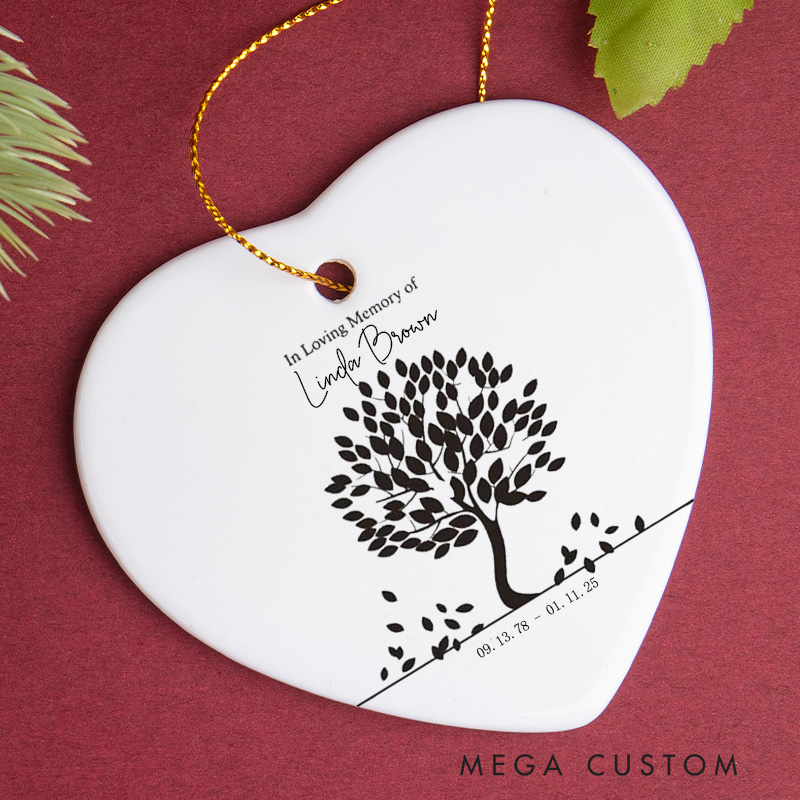 Personalized Memorial Ornament in Loving Memory Sympathy Gift for Loss of Loved One Family Loss Ornament Christmas Remembrance