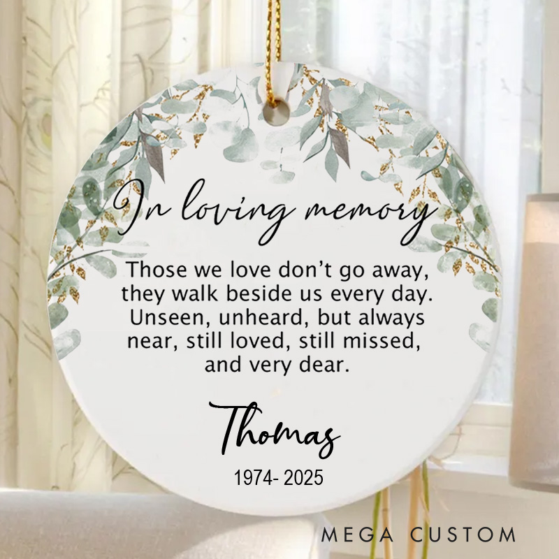 Personalized Memorial Christmas Ornament in Loving Memory Ornament Keepsake Sympathy Gift for Loss of Loved One Lost But Never Forgotten Ornament