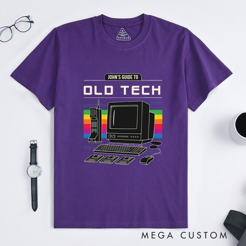 Personalized Guide To Technology T-Shirt Retro Technology Shirt Gift Geek Nerd Computer lover