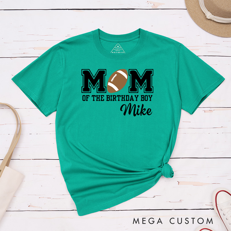 Personalized American Football and Rugby Birthday T-Shirts with Featuring Custom Name for Celebrate Your Football Star in Style