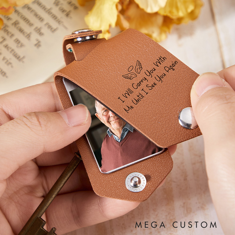 Personalized Memorial Keychain Custom Keychain with Picture Sympathy Gifts for Loss of Loved One Bereavement Gift Ideas Remembrance Gift