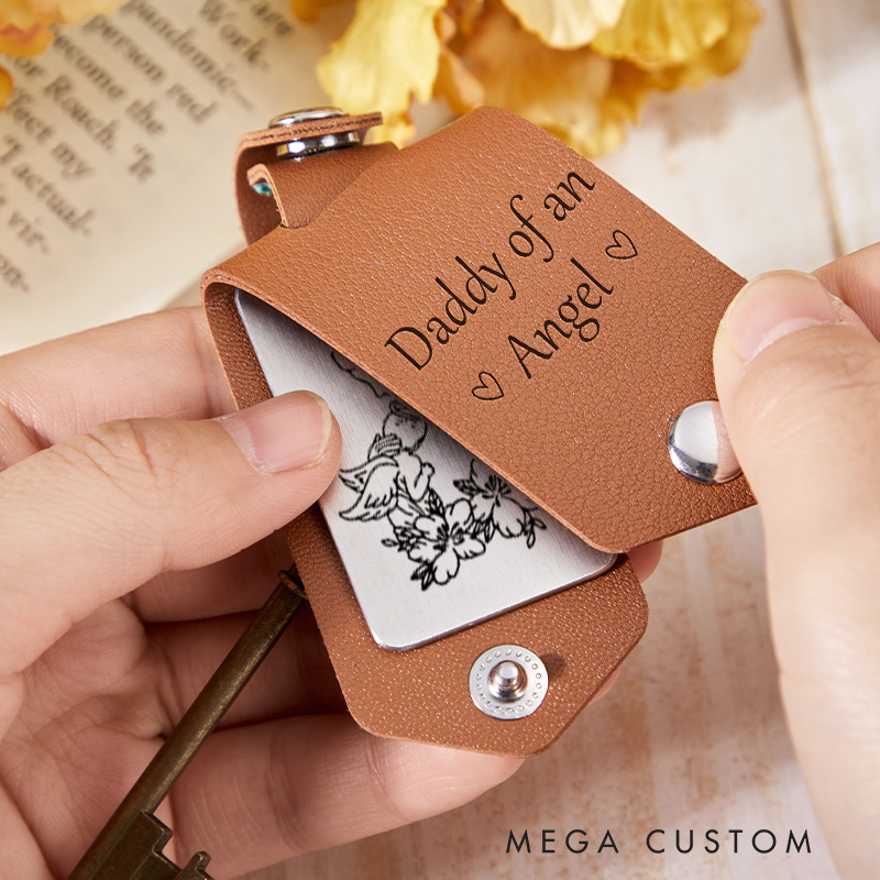 Personalized Baby Loss Memorial Keychain for Dad Baby Memorial Keepsake Daddy of an Angel Keyring Stillborn Remembrance Gift