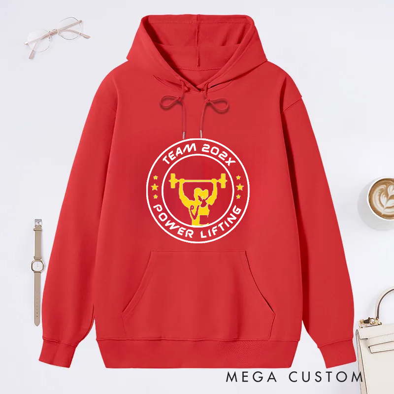 Personalized Powerlifting Classic Hoodies with Bold Powerlifting Logo for Fitness Enthusiasts Bodybuilders and Gym Lovers