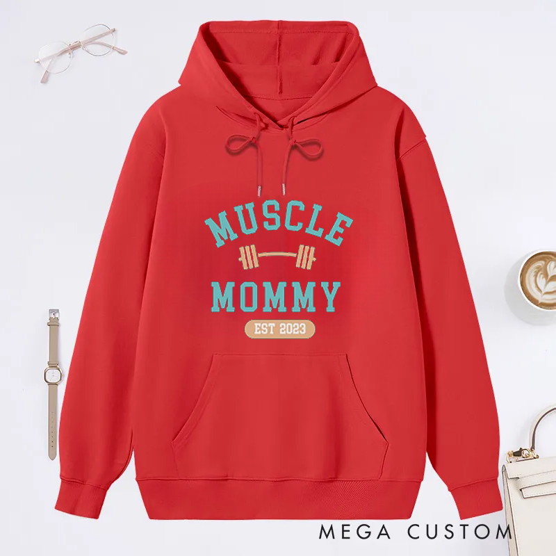 Personalized Fitness Classic Hoodies with Muscle Design for Fitness Enthusiasts Bodybuilders and Gym Lovers