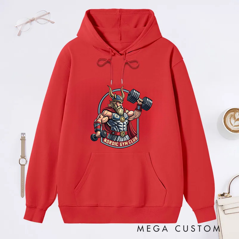 Personalized Fitness Classic Hoodies with Warrior Design for Fitness Enthusiasts Bodybuilders and Gym Lovers