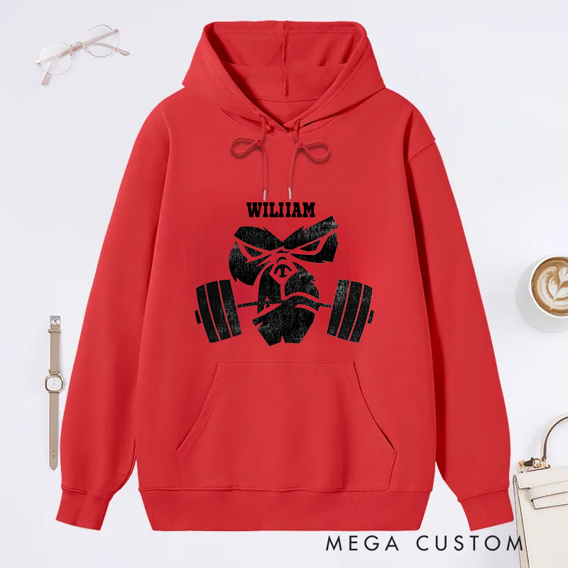 Personalized Gym Classic Hoodies with Weightlifting Design for Fitness Enthusiasts Bodybuilders and Gym Lovers