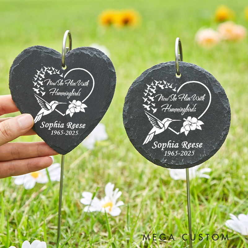 Personalized Memorial Garden Stone Sympathy Gift Slate Grave Marker Remembrance Bereavement Gift Loss of Loved One Keepsake 