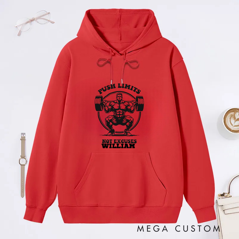 Personalized Gym Classic Hoodies with Weightlifting Design for Fitness Enthusiasts Bodybuilders and Gym Lovers