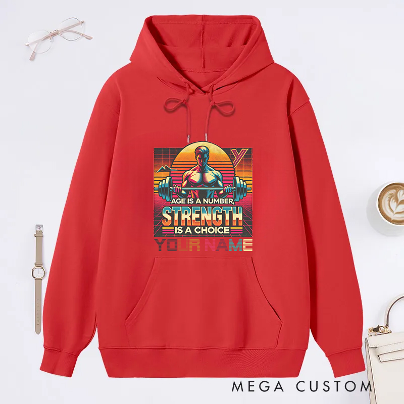 Personalized Fitness Classic Hoodies with Vibrant Motivational Strength Graphic for Fitness Enthusiasts Bodybuilders and Gym Lovers