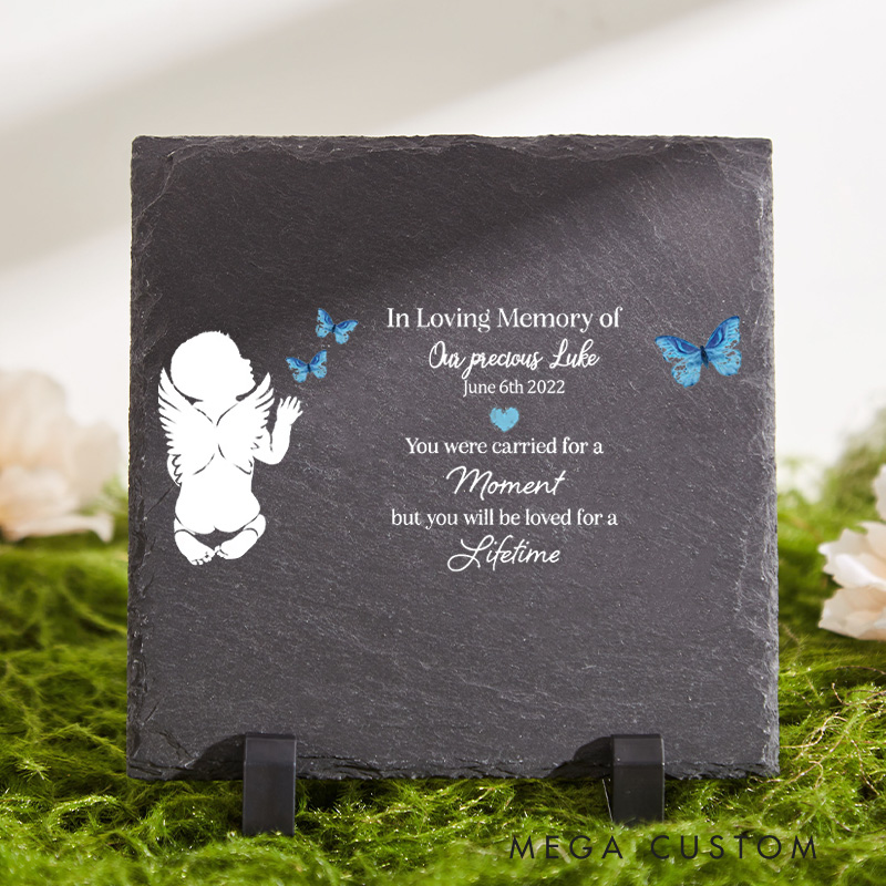 Personalized Baby Memorial Grave Marker Infant Newborn Miscarriage Headstone Loss of Baby Garden Stone Sympathy Gift Angel Baby Keepsake