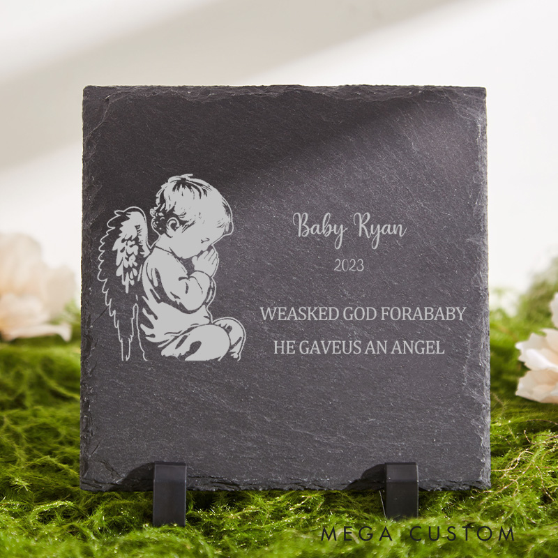 Personalized Baby Memorial Stone Loss of Infant Engraved Stone Baby Remembrance Gifts Pregnancy Loss Infant Keepsake Sympathy Gift 