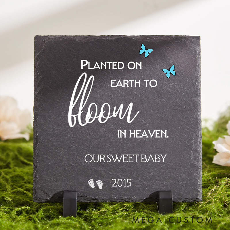 Personalized Miscarriage Memorial Stone Baby Garden Memorial for Lost Infant Baby Remembrance Stone Planted on Earth Infant Loss Gift