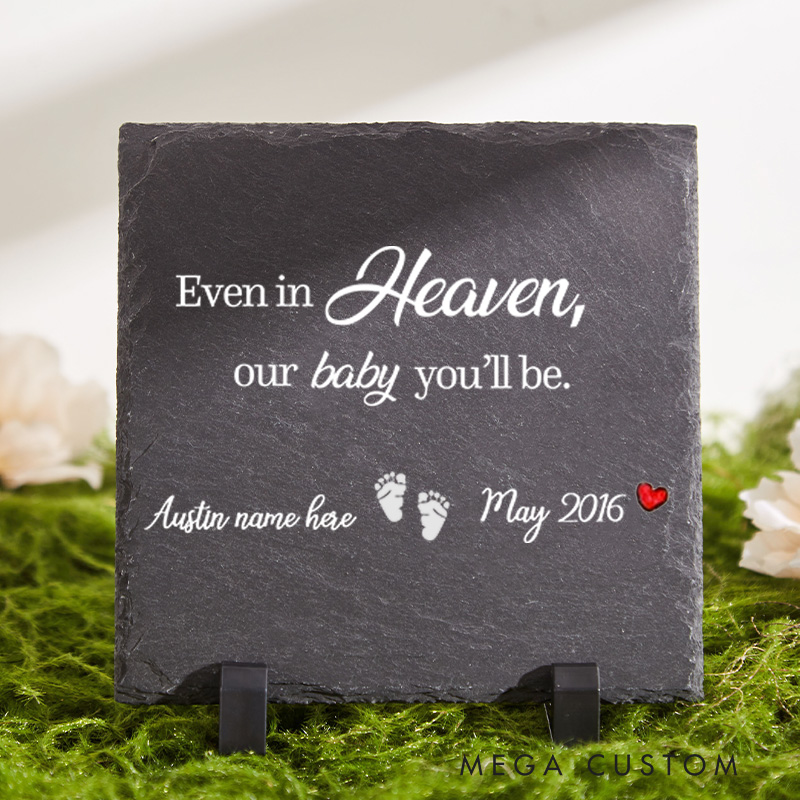 Personalized Baby Memorial Stone Sympathy Garden Stone for Loss of Baby Miscarriage Gift Baby in Heaven in Memory of Child Remembrance Stone
