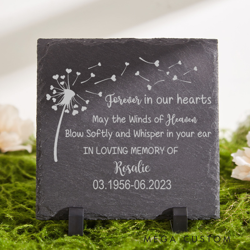 Personalized Memorial Stone Grave Marker Sympathy Gift Remembrance Stone for Memorial Garden Custom Memorial Name Stone Bereavement Gifts