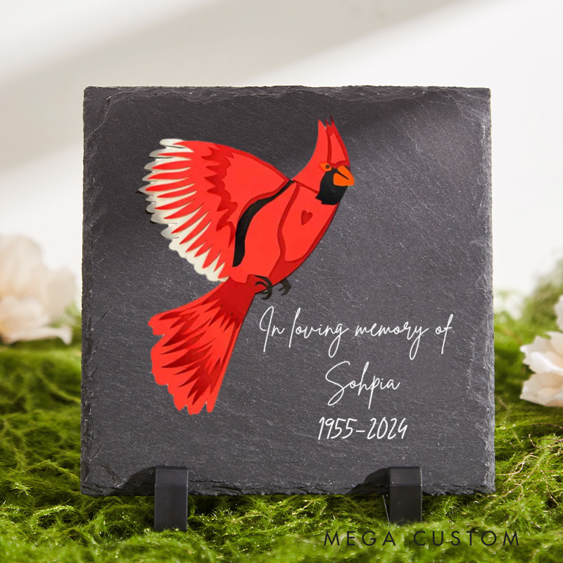 Personalized Memorial Garden Slate Stone Memorial Plaque Sympathy Gifts for Loss of Loved One Remembrance Bereavement Keepsake