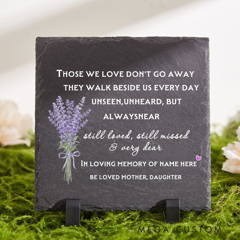 Personalized Memorial Garden Stone for Loss of a Loved One Those We Love Don't Go Away Memorial Bereavement in Memory of Condolence Gifts 