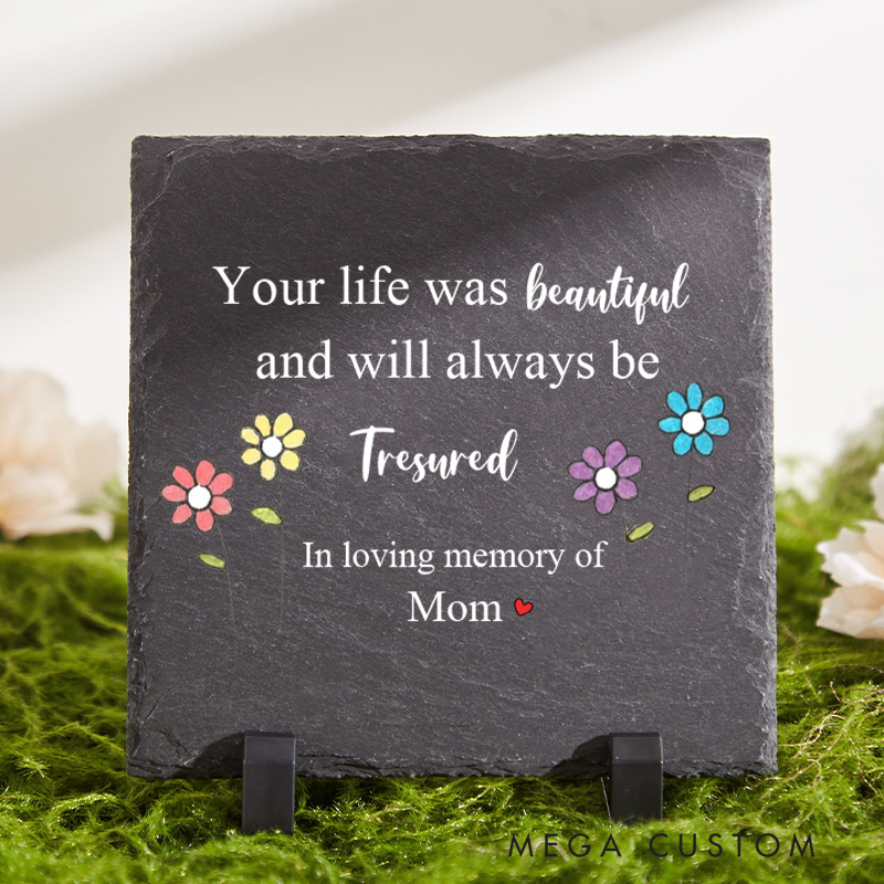 Personalized Memorial Stone for Loss of Loved One Remembrance Stone in Loving Memory Gift Custom Sympathy Gift Bereavement Plaque
