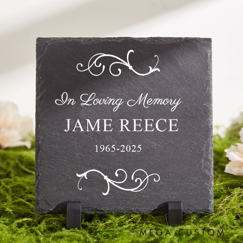 Personalized Memorial Garden Stone for Loss of Loved One in Loving Memory Gift Slate Marker Garden Remembrance Gift Bereavement Gift