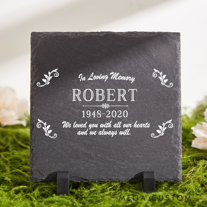 Personalized Memorial Stone for Loss of Loved One in Loving Memory Memorial Stone Loved Ones Memorial Plaque Sympathy Gift Tribute Cemetery Decor 