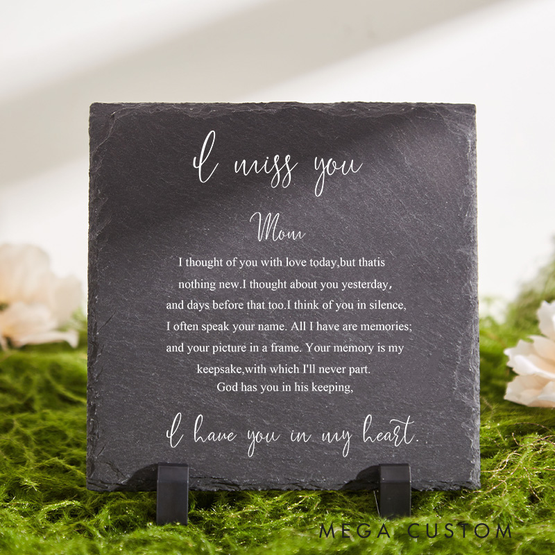 Personalized Memorial Stone Sympathy Gifts for Loss of Loved One in Loving Memory Memorial Stone Loved Ones Memorial Plaque Tribute Cemetery Decor  