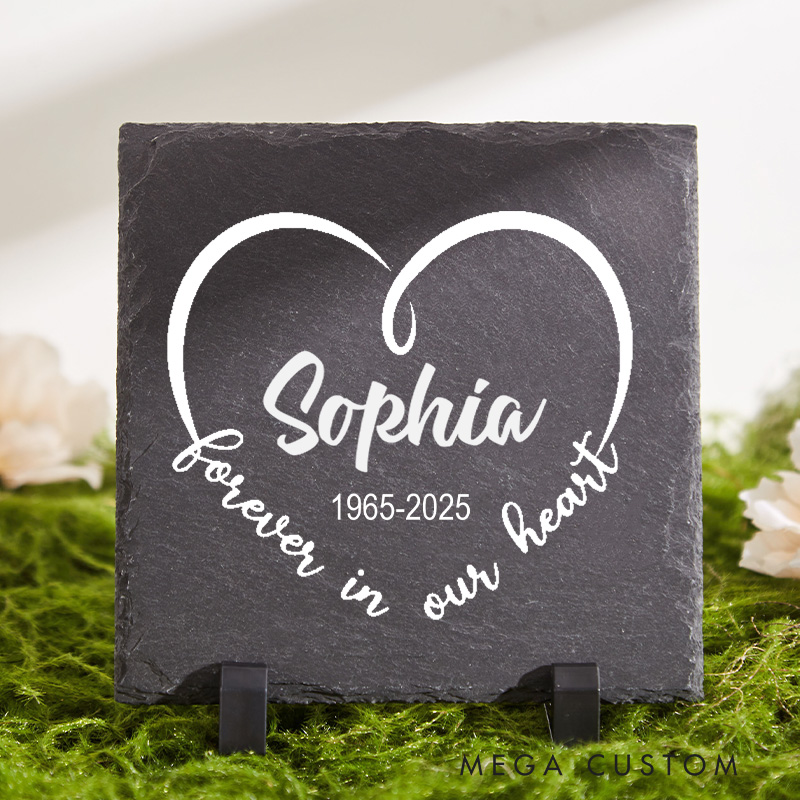 Personalized Memorial Garden Stone for Loss of Loved One Memorial Headstone for Outdoors Weatherproof Grave Marker Sympathy Gift 