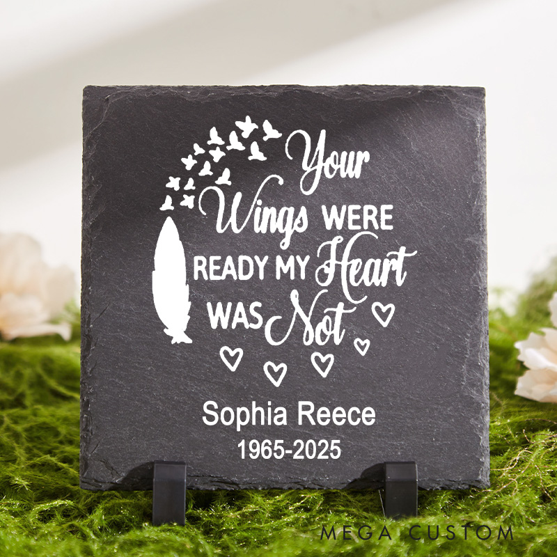 Personalized Memorial Garden Stone Custom Sympathy Garden Stone for Loss of Loved One in Loving Memory Gift Weatherproof Grave Marker