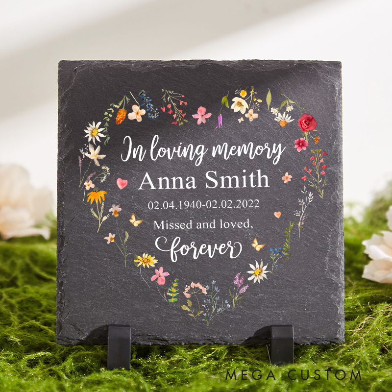 Personalized Memorial Stone Remembrance Stone for Home or Garden in Loving Memory Gift Memorial Gift For Loss of Loved One Funeral Gift