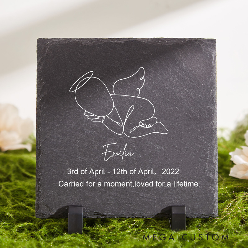 Personalized Baby Memorial Stone Infant Loss Miscarriage Garden Stone Sympathy Gifts for Mother Father Infant Loss Keepsake